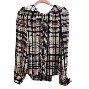Parker Plaid Ruffle Blouse